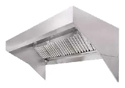 Stainless steel range hood with a baffle filter bank