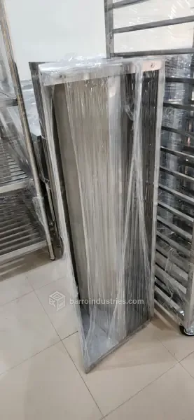 DMMMSU — close-up of a stainless-steel rack